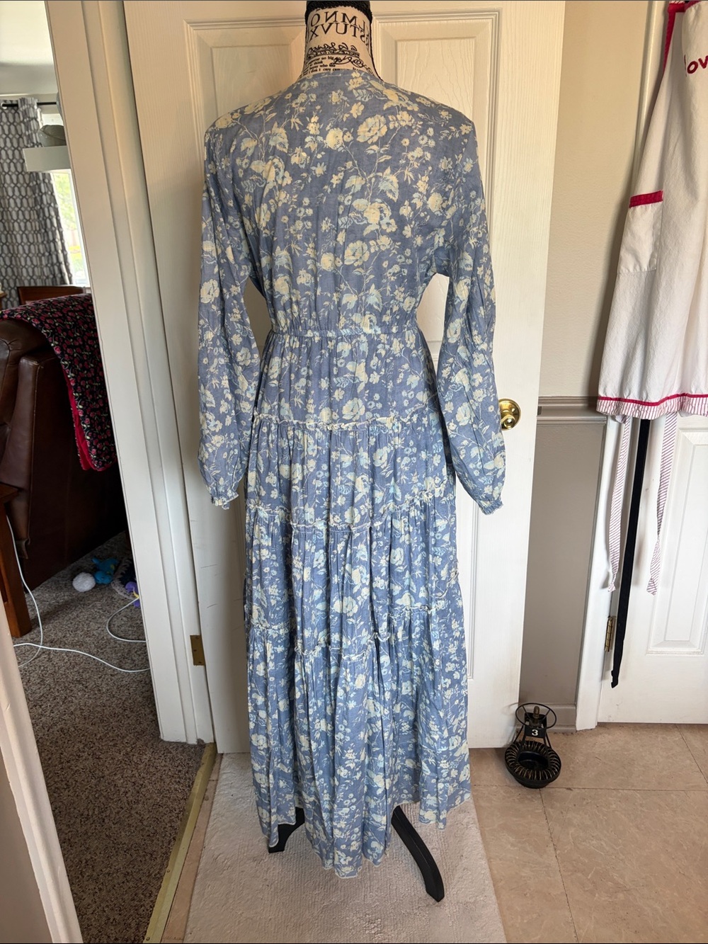 Free People Blue Floral Tiered Maxi Dress - Picture 3 of 6